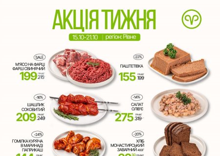 Знижки в магазинах міста Рівне
