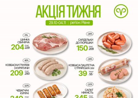 Знижки в магазинах міста Рівне