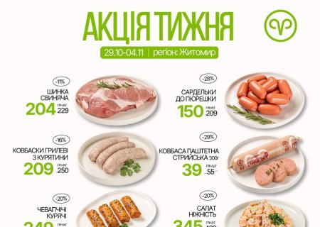 Знижки в магазинах міста Житомир