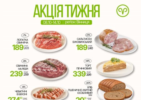 Знижки в магазинах міста Вінниця
