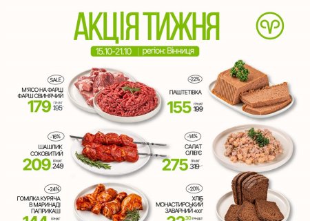 Знижки в магазинах міста Вінниця