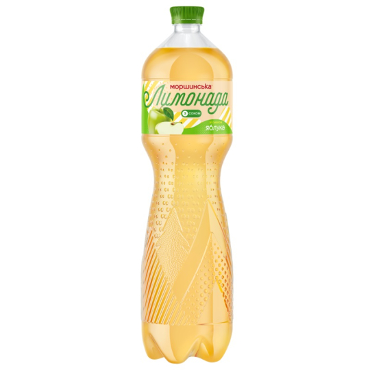 Напій Лимонада зі смаком яблука слабогазований Моршинська 1,5л "Родинна ковбаска"