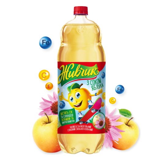 Напій газований Живчик Яблуко, 2л "Родинна ковбаска"