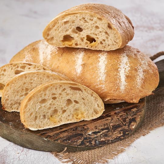 Чіабата з сиром - щойно з печі "Родинна ковбаска"