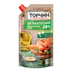 Соус Делікатесний майонезний 28% Торчин дой-пак 300г