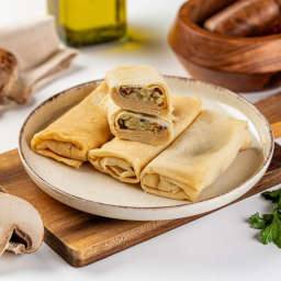 Млинці з картоплею та грибами